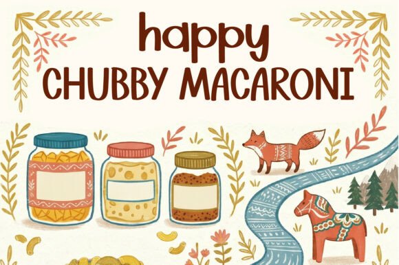 Chubby Macaroni Font - Preview 6