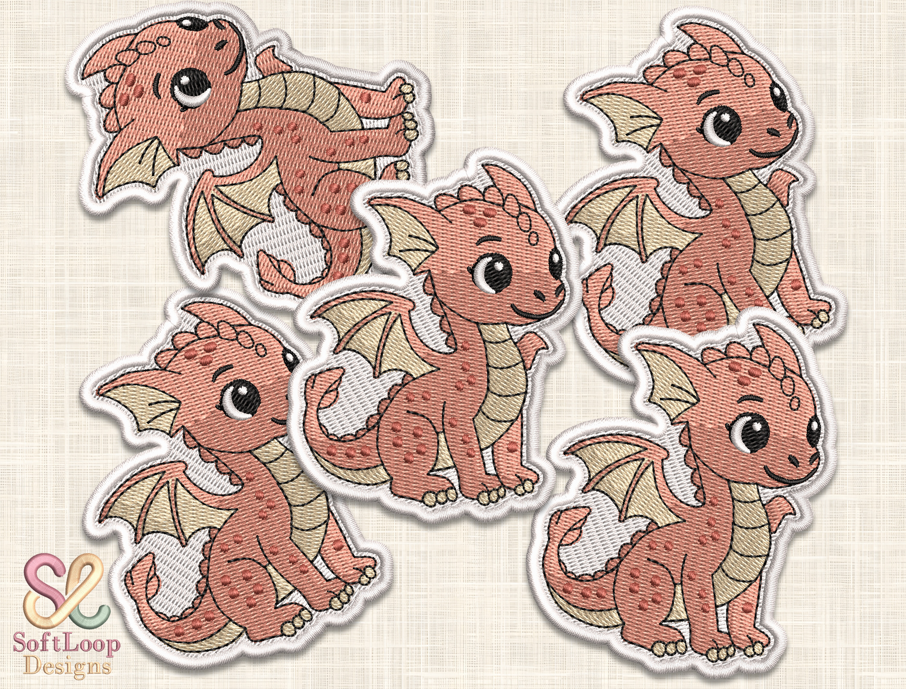 Cute Baby Dragon Embroidery Patch
