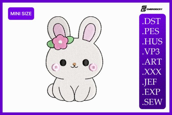 Cute Bunny with Flower Mini