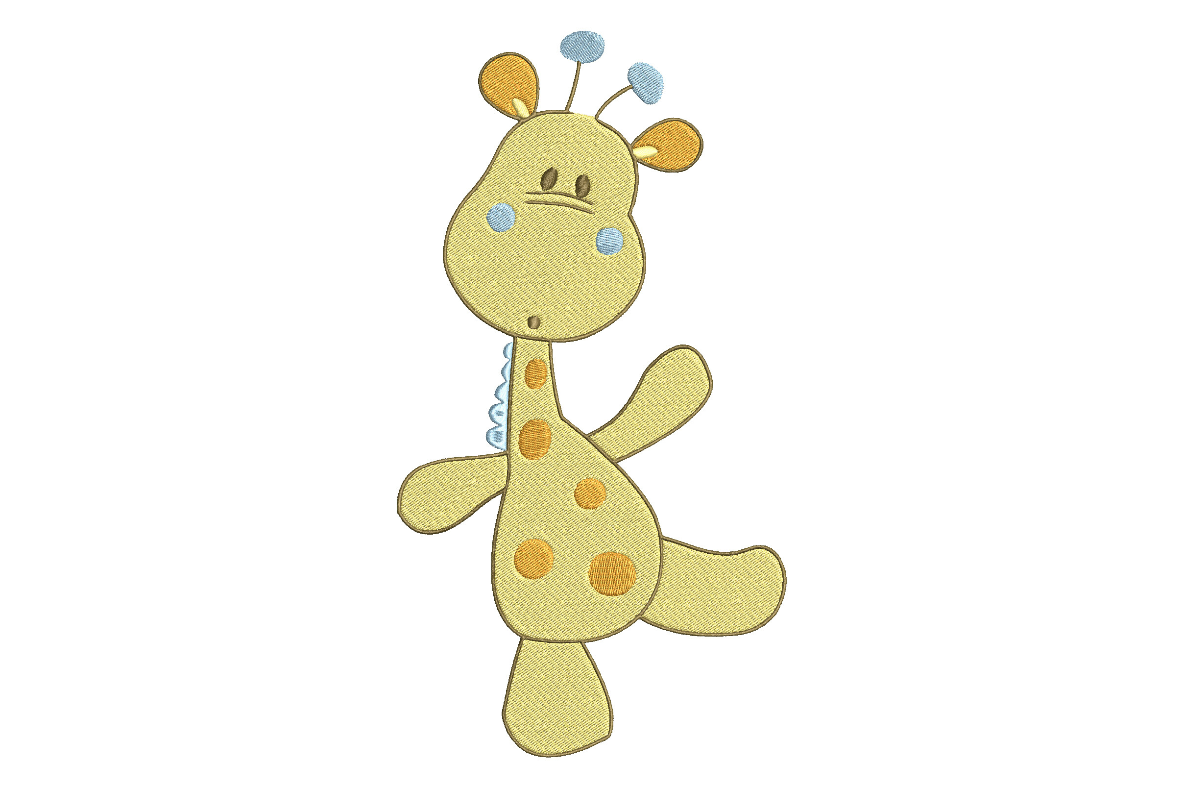 Cute Giraffe Embroidery Design