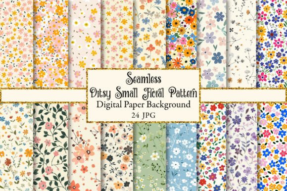 Ditsy Small Floral Pattern Illustration Modèles de Papier Par Precision Patterns