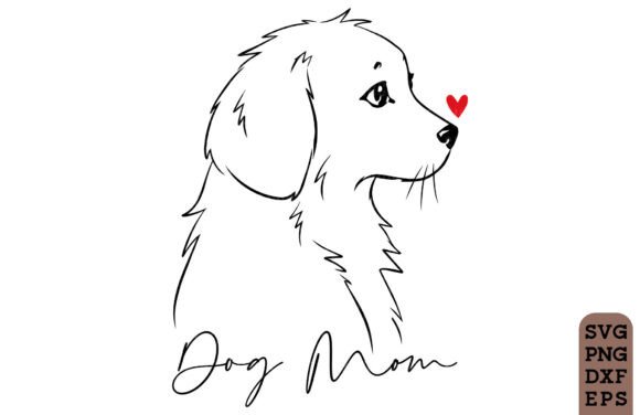 Dog Mom SVG PNG Dog Lover Dog Line Art
