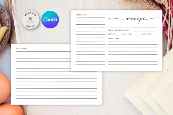 Editable Recipe Card Template