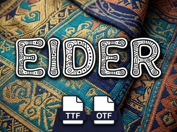 Eider Font PNG with transparent background - Preview 1