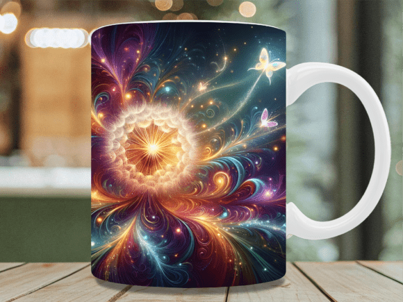 Fractal Magic Butterfly Mug Wrap Graphics