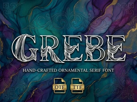 Grebe Font PNG with transparent background - Preview 1