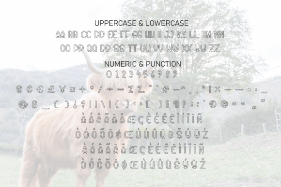 Highland Babycow Font PNG with transparent background - Preview 6