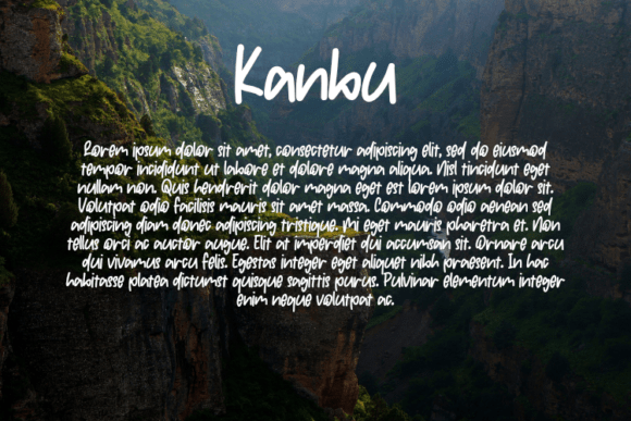 Kanbu Font PNG with transparent background - Preview 1