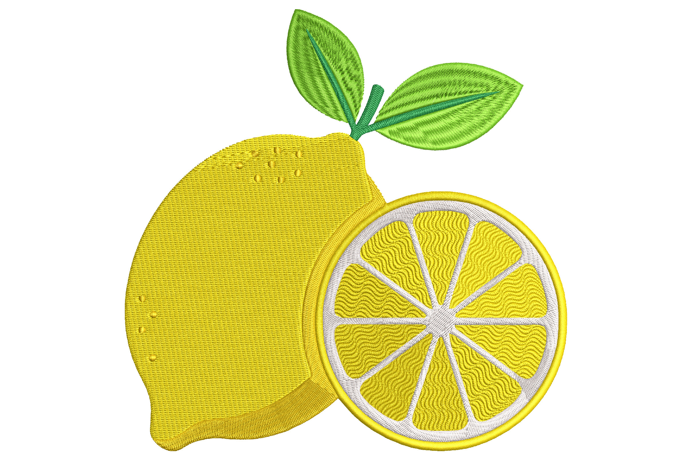Lemon Embroidery Design