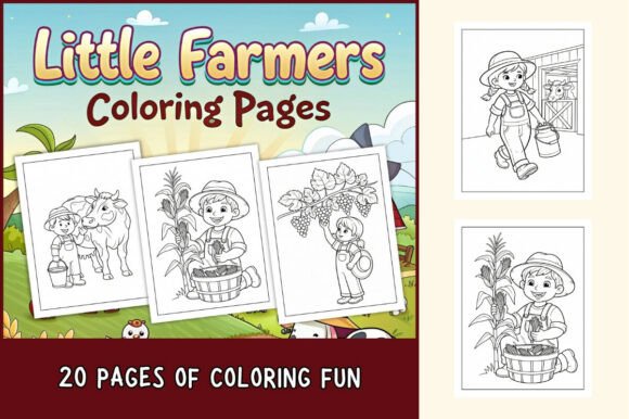 Little Farmers Coloring Pages