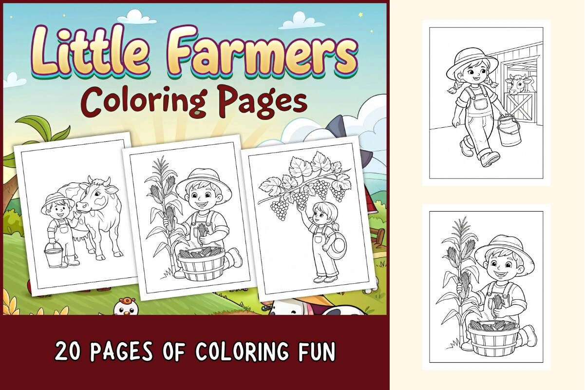 Little Farmers Coloring Pages