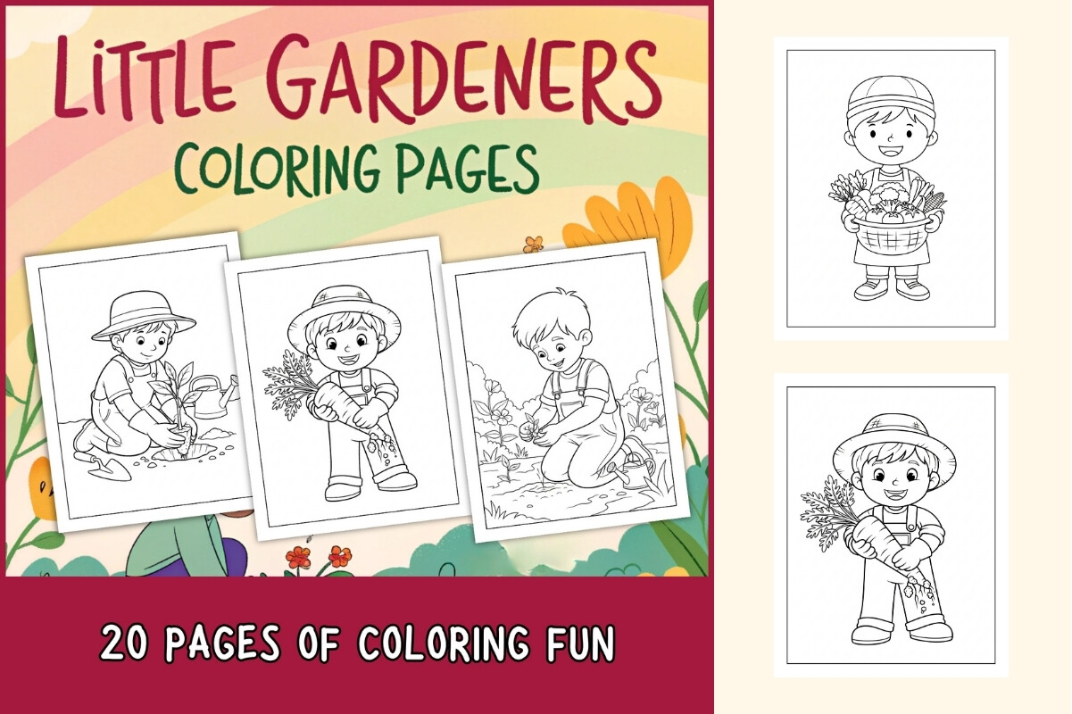 Little Gardeners Coloring Pages