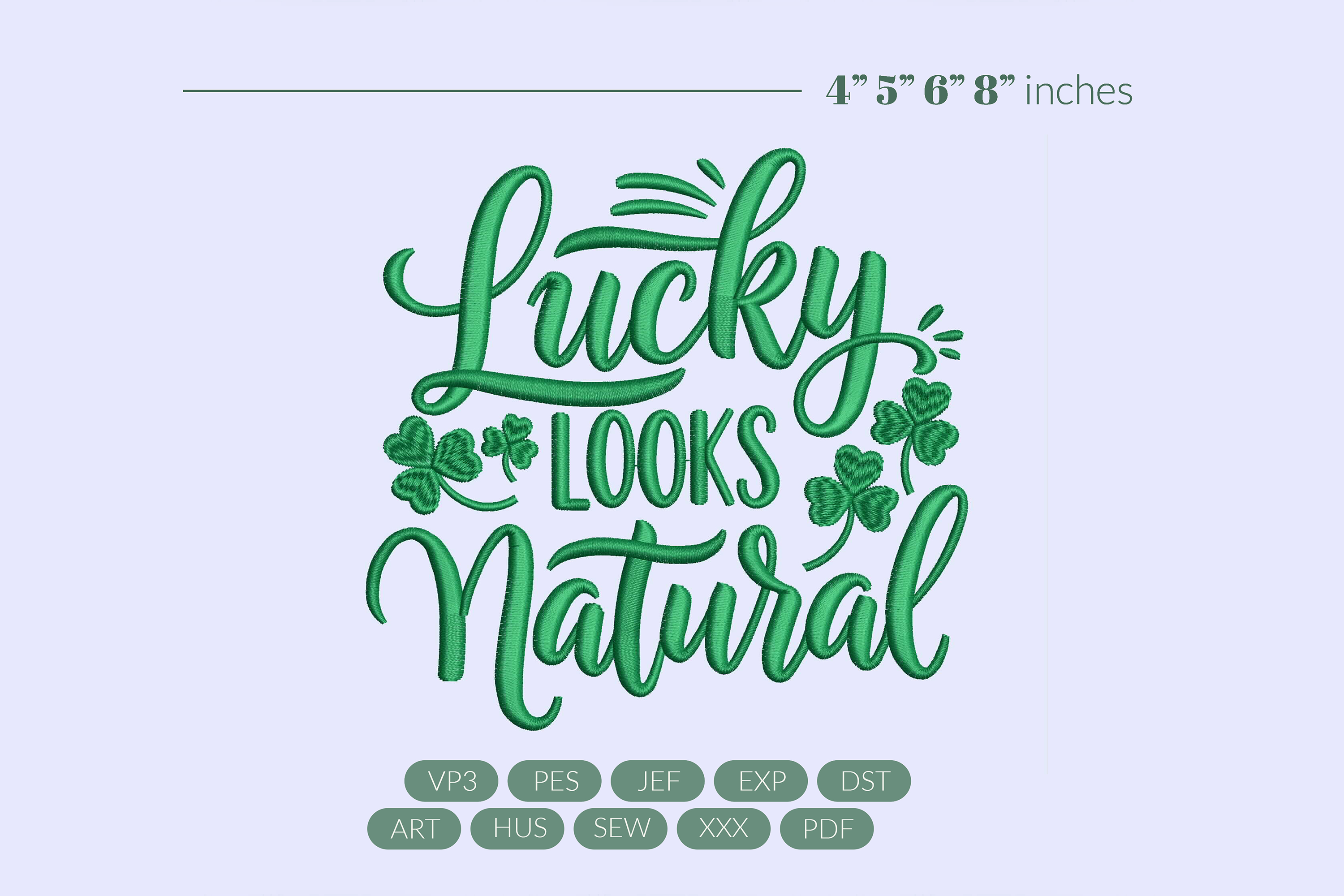 Lucky Looks Natural Embroidery