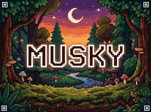 Musky Font PNG with transparent background - Preview 2