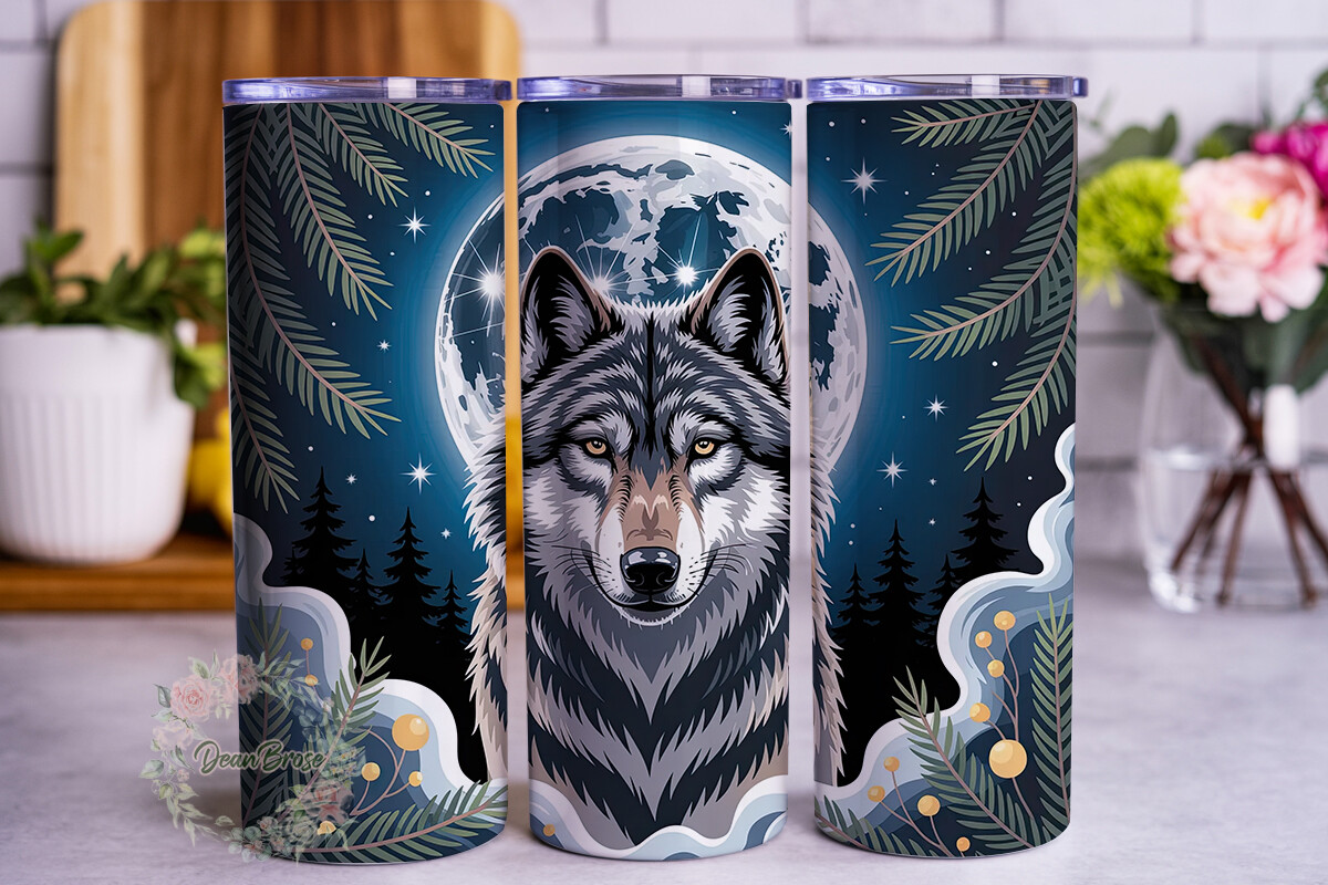 Mystical Wolf Moon 20oz Tumbler Wrap