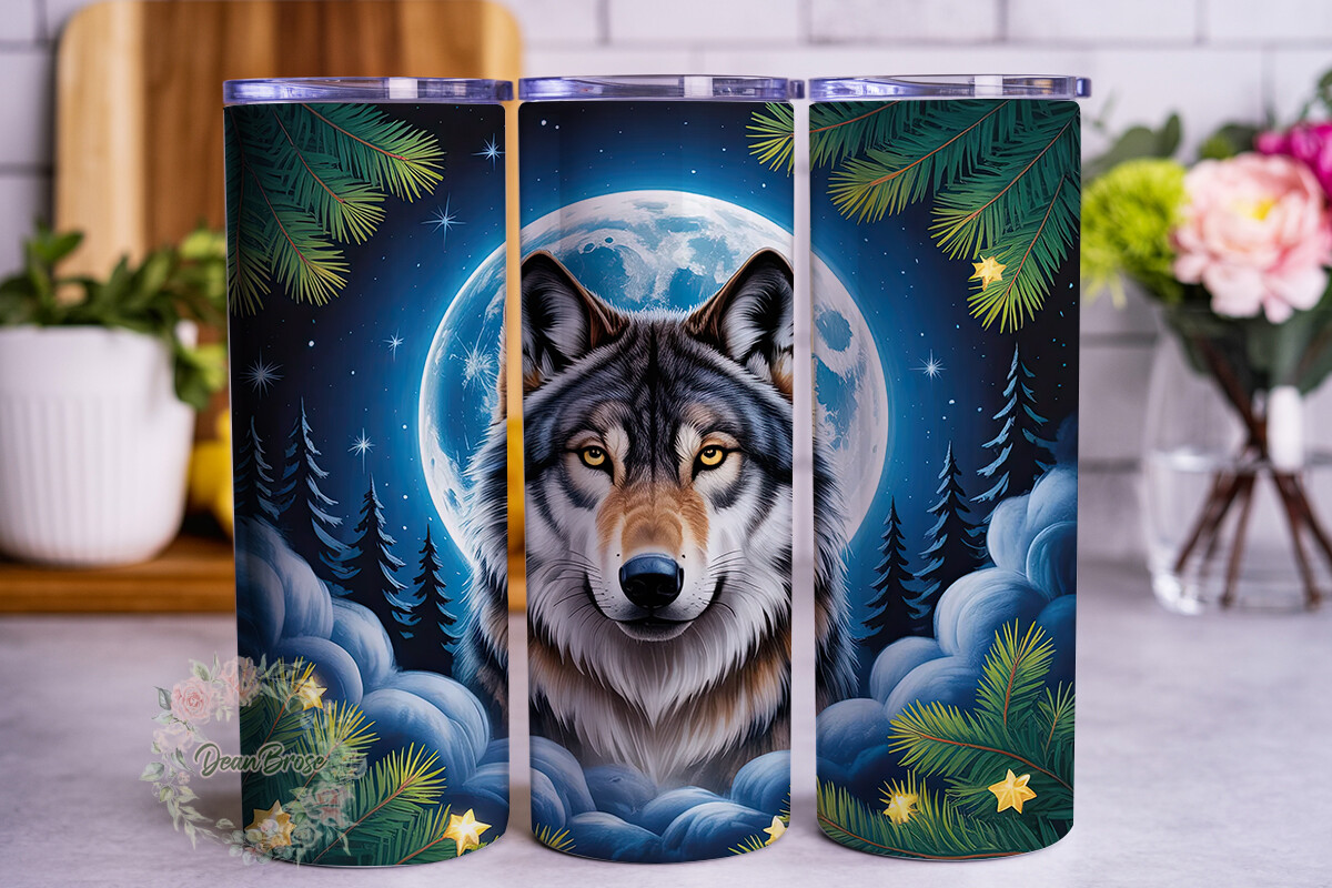 Mystical Wolf Moon 20oz Tumbler Wrap