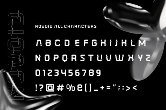 Novoid Font PNG with transparent background - Preview 1