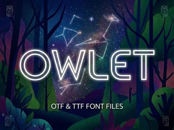 Owlet Font PNG with transparent background - Preview 1