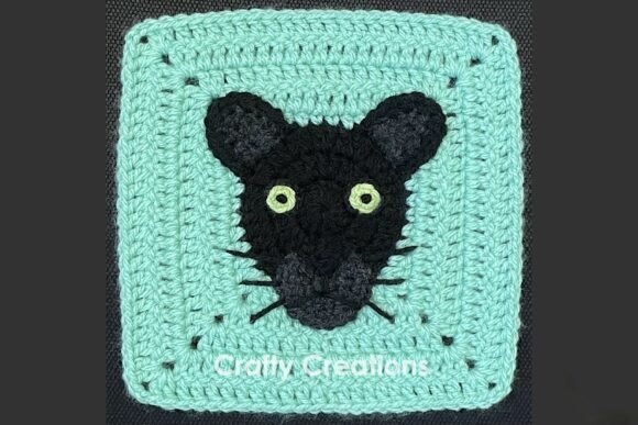 Panther Granny Square Crochet Pattern