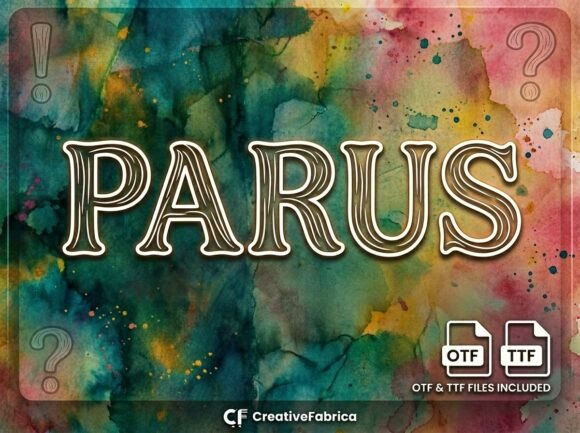Parus Font PNG with transparent background - Preview 1