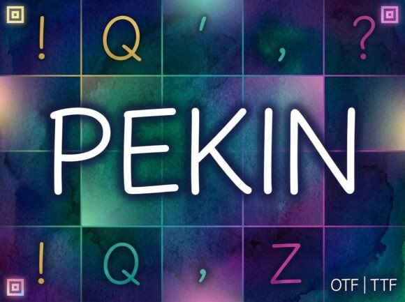 Pekin Font PNG with transparent background - Preview 1