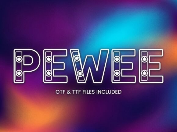 Pewee Font PNG with transparent background - Preview 1