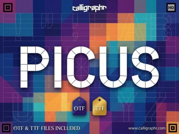 Picus Font PNG with transparent background - Preview 1