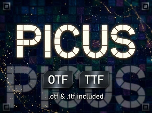 Picus Font PNG with transparent background - Preview 2