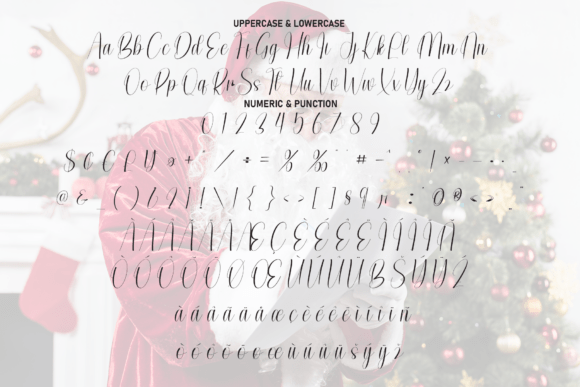 Santa Writing Font PNG with transparent background - Preview 6