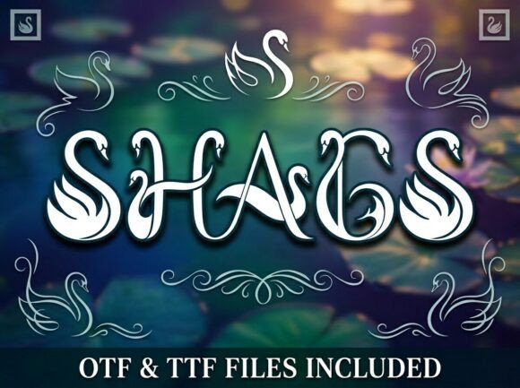 Shags Font PNG with transparent background - Preview 1
