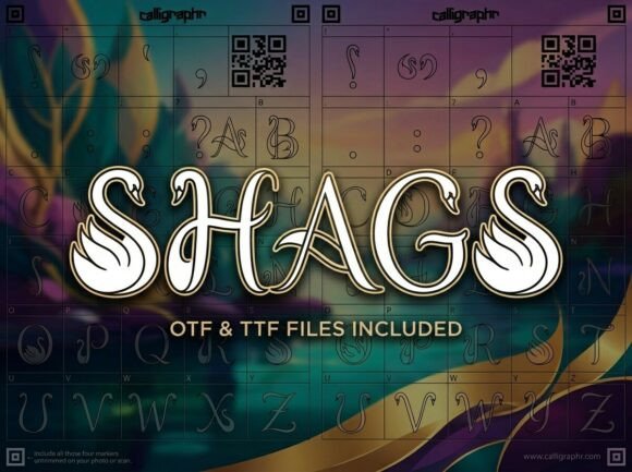 Shags Font PNG with transparent background - Preview 2