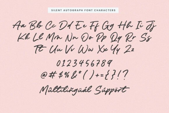 Silent Autograph Font PNG with transparent background - Preview 5