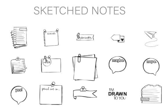 Sketched Notes Dingbats Dingbats Font By Illustration Ink