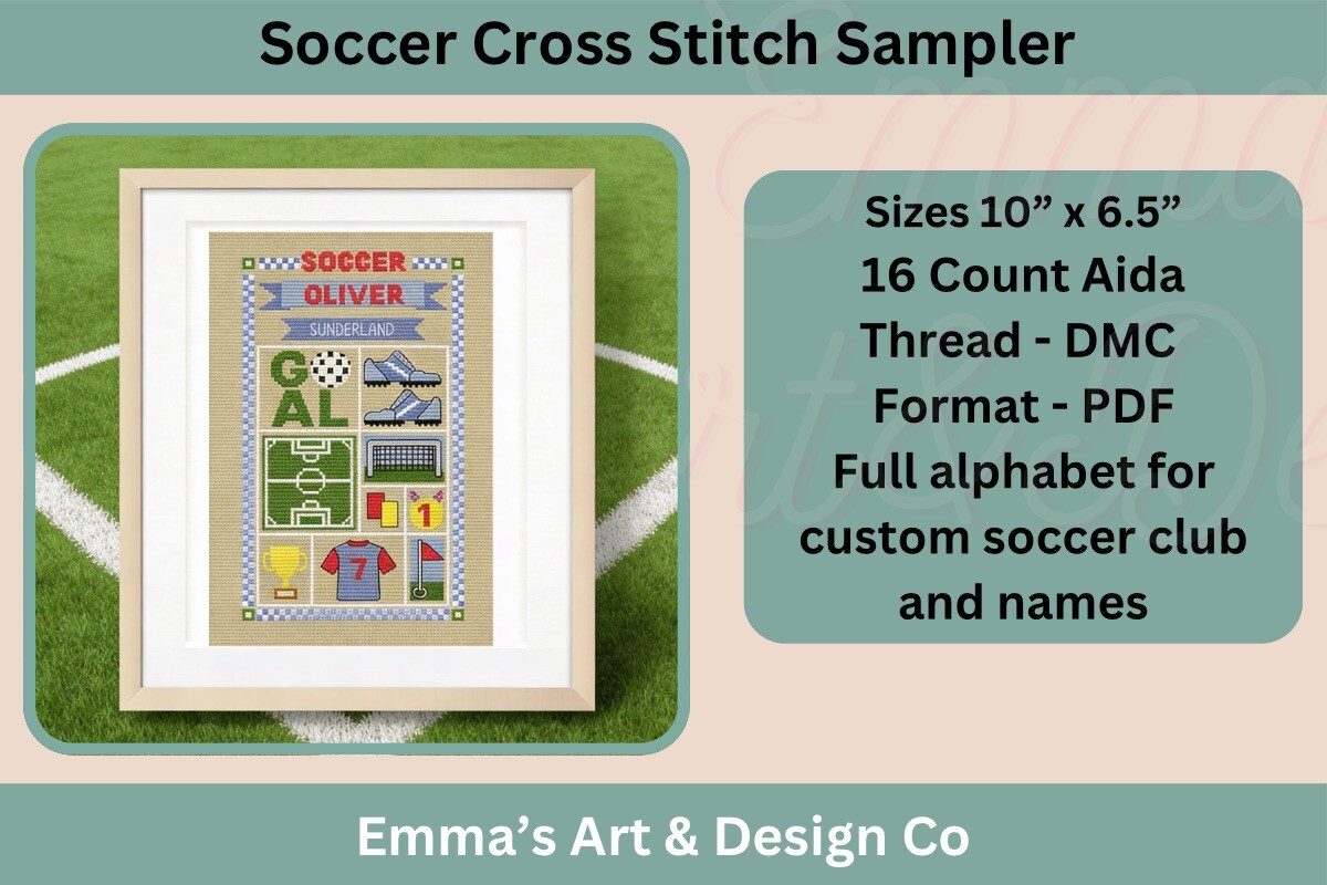 Soccer Cross Stitch Pattern