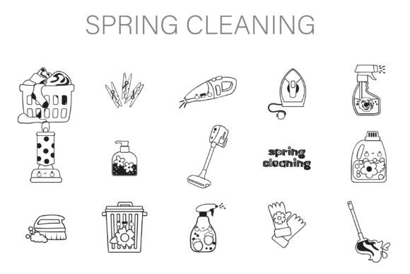 Preview of Spring Cleaning Dingbats dingbat font