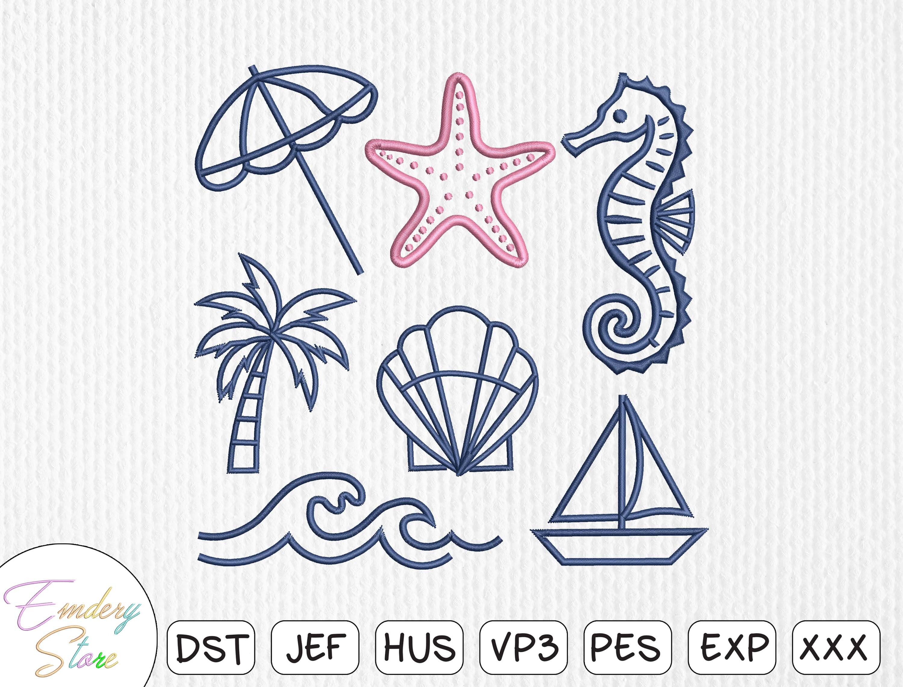 Summer Machine Embroidery Files Set