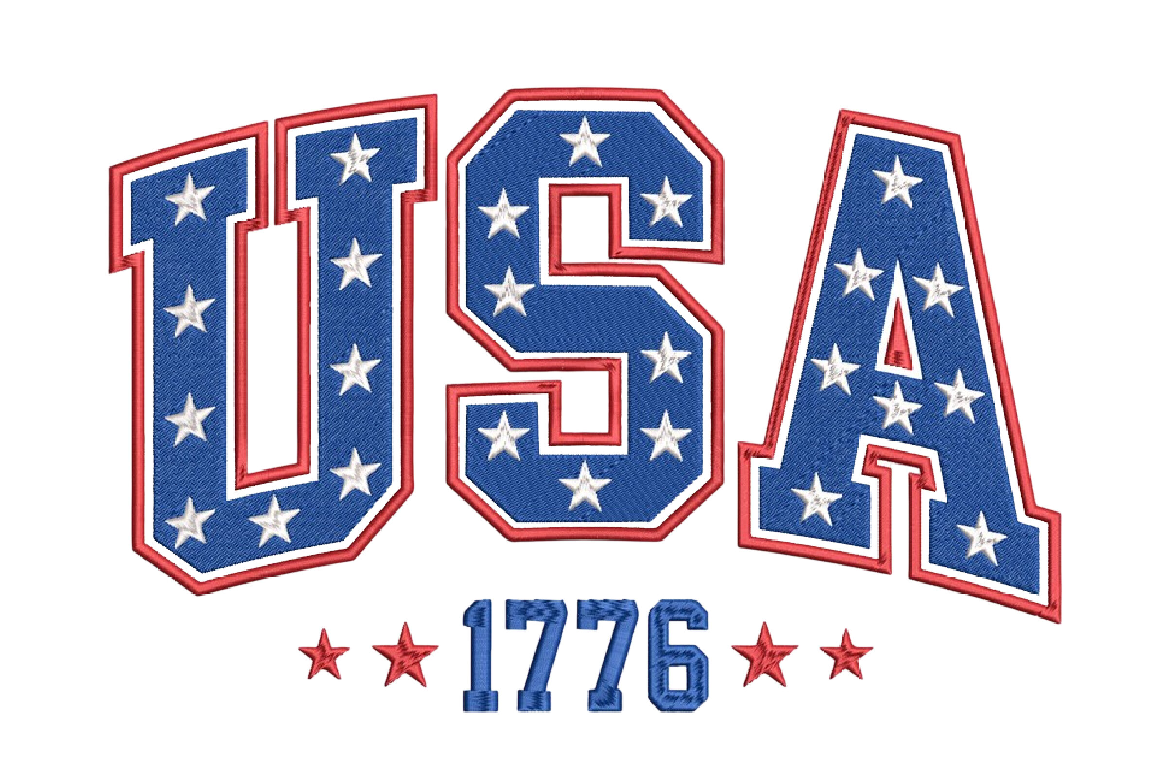 USA 1776 Embroidery Design