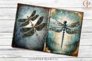 Vintage Dragonfly Printable Junk Journal Graphic by CozyPrint Studio Co ...