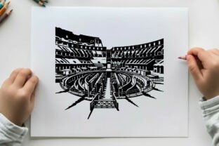 Empty Roman Amphitheater Stage Vector Il Graphic by sctchcreations ...