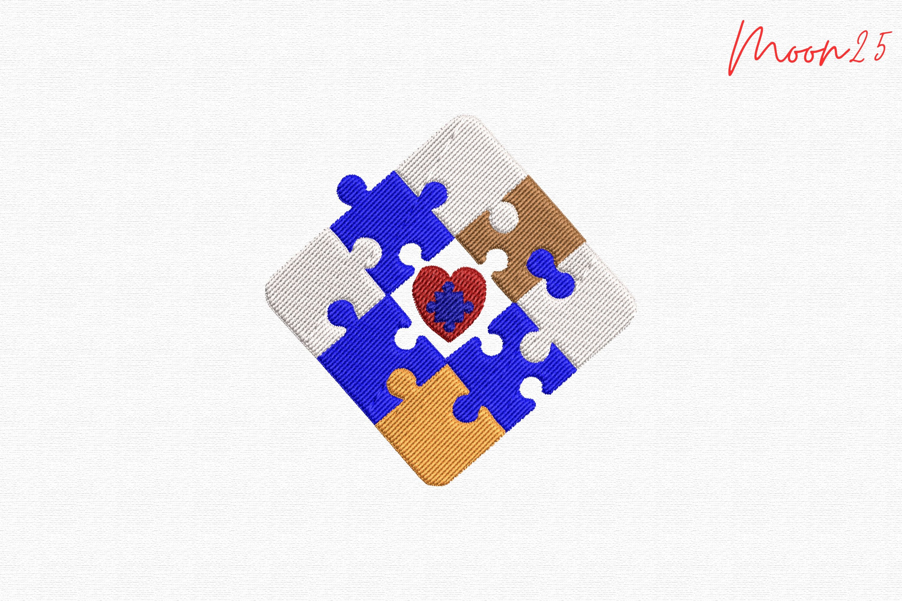 Autism Puzzle Heart Square Love