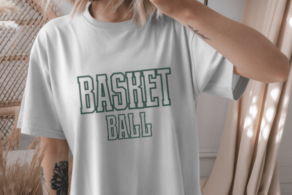 Basket Sport Outline Font PNG with transparent background - Preview 2