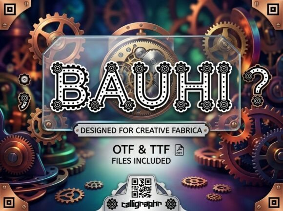 Bauhi Font PNG with transparent background - Preview 1