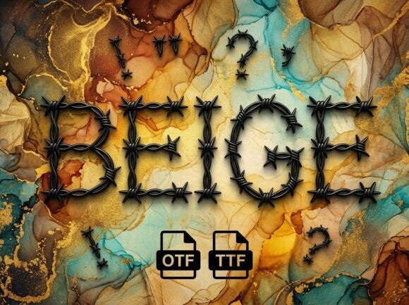 Beige Font - Preview 3