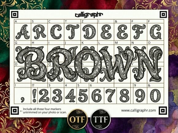 Brown Font - Preview 3