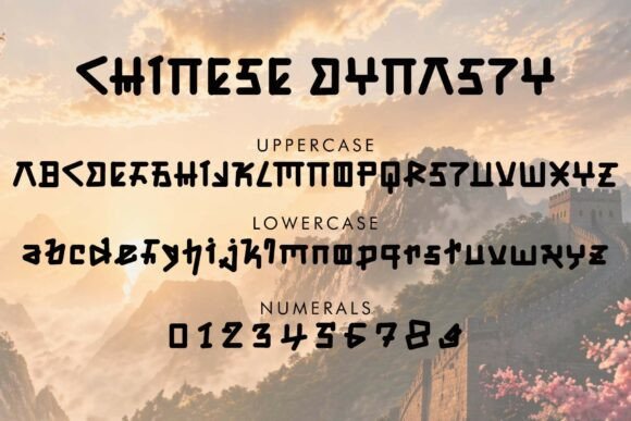 Chinese Dynasty Font PNG with transparent background - Preview 6