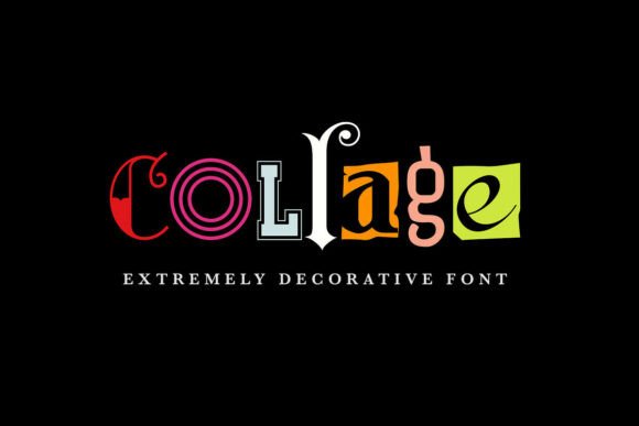 Collage Font - Whimsical Lettering Fonts