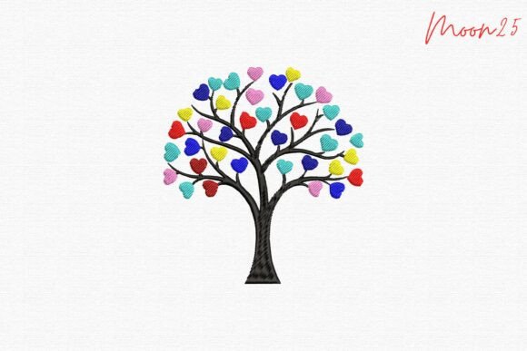 Colorful Heart Tree Love