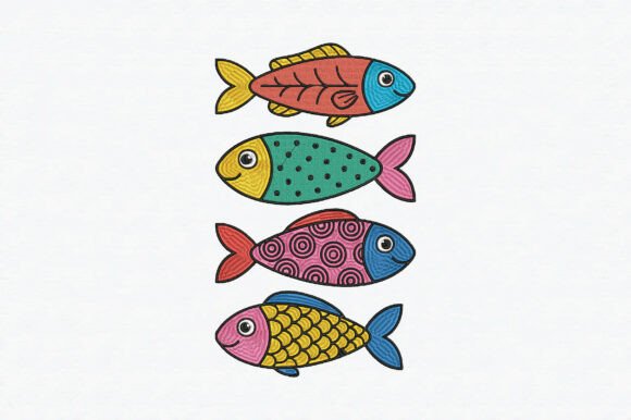 Colorful Zentangle Fish