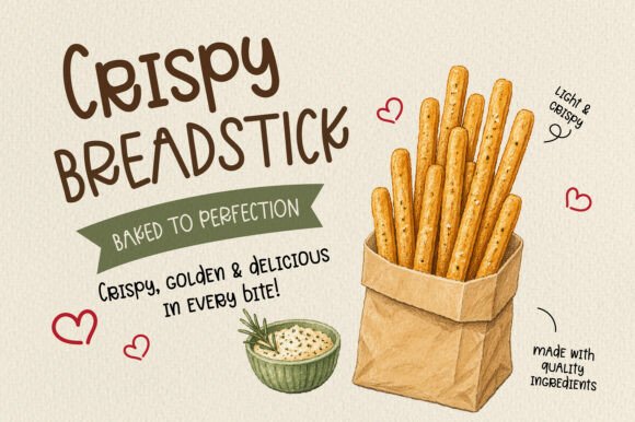 Crispy Breadstick Font - Preview 2