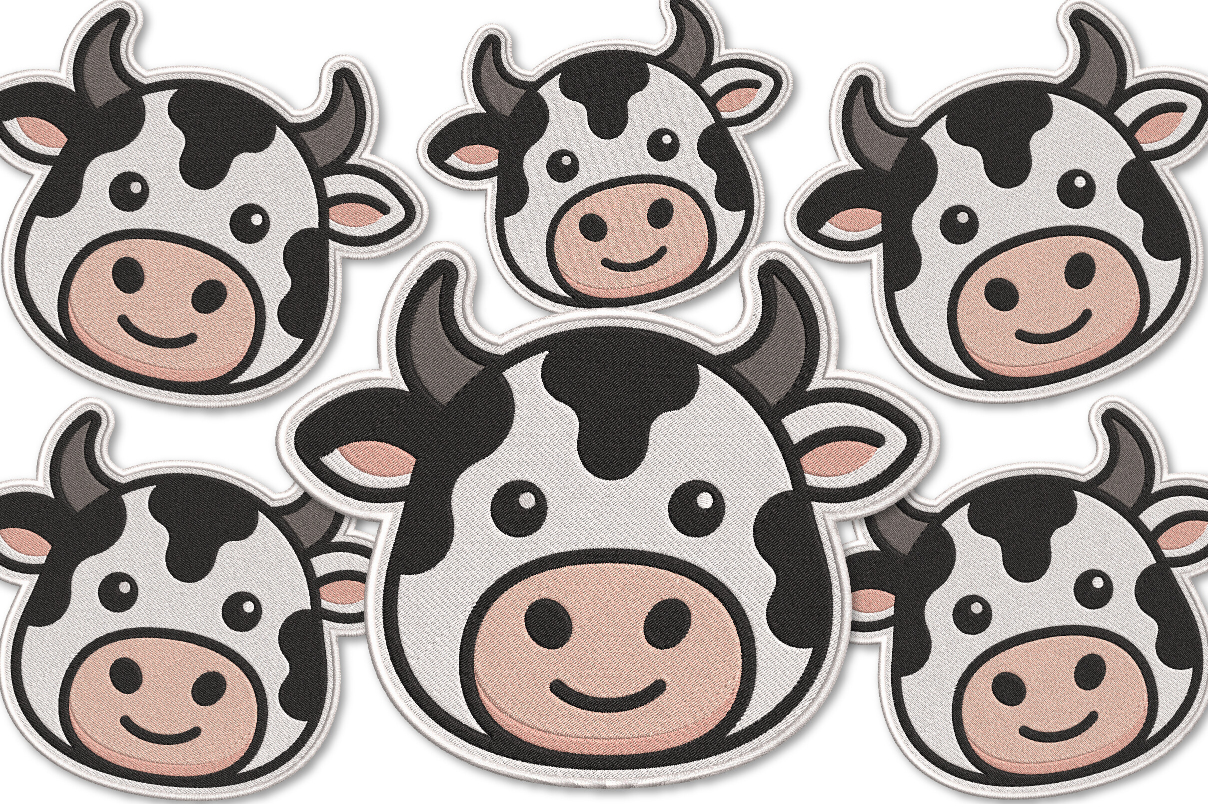 Cute Cow Embroidery Design